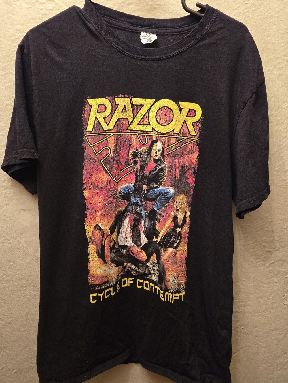 Vintage Style Razor Thrash Metal Tour Tee Large Unisex Double Sided